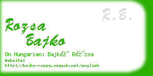 rozsa bajko business card